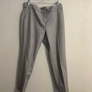 Willi Smith Black/Gray/White pattern print ankle pants, size 12